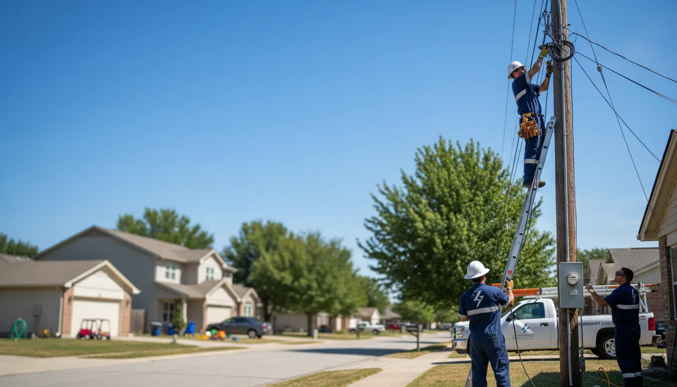 Residential electrician providing installation services in Briscoe, TX